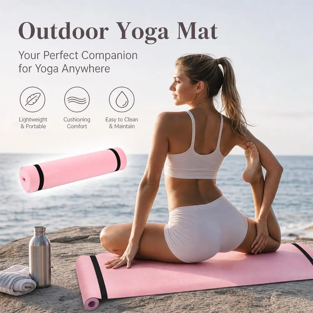Esterilla de yoga extra gruesa, antideslizante, con acolchado de espuma EVA, ideal para pilates, gimnasia, ejercicios físicos y uso en el gimnasio o en casa. Ligera y perfecta para entrenamientos.