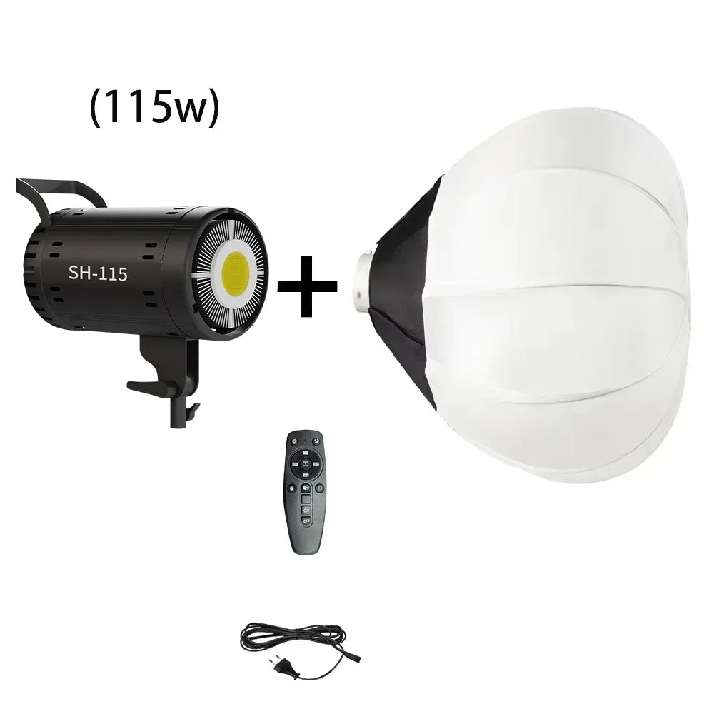 Lámpara LED de estudio para fotografía de 135 W, con sistema Bowens, para iluminación de video, con luz natural equilibrada, flash para retratos, accesorios de estudio, 3000-6000 K, 3 colores.