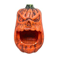Caja de almacenamiento de dulces de calabaza con cara de calavera de Halloween, adornos de calabaza luminosos activados por voz, decoraciones navideñas, cumpleaños