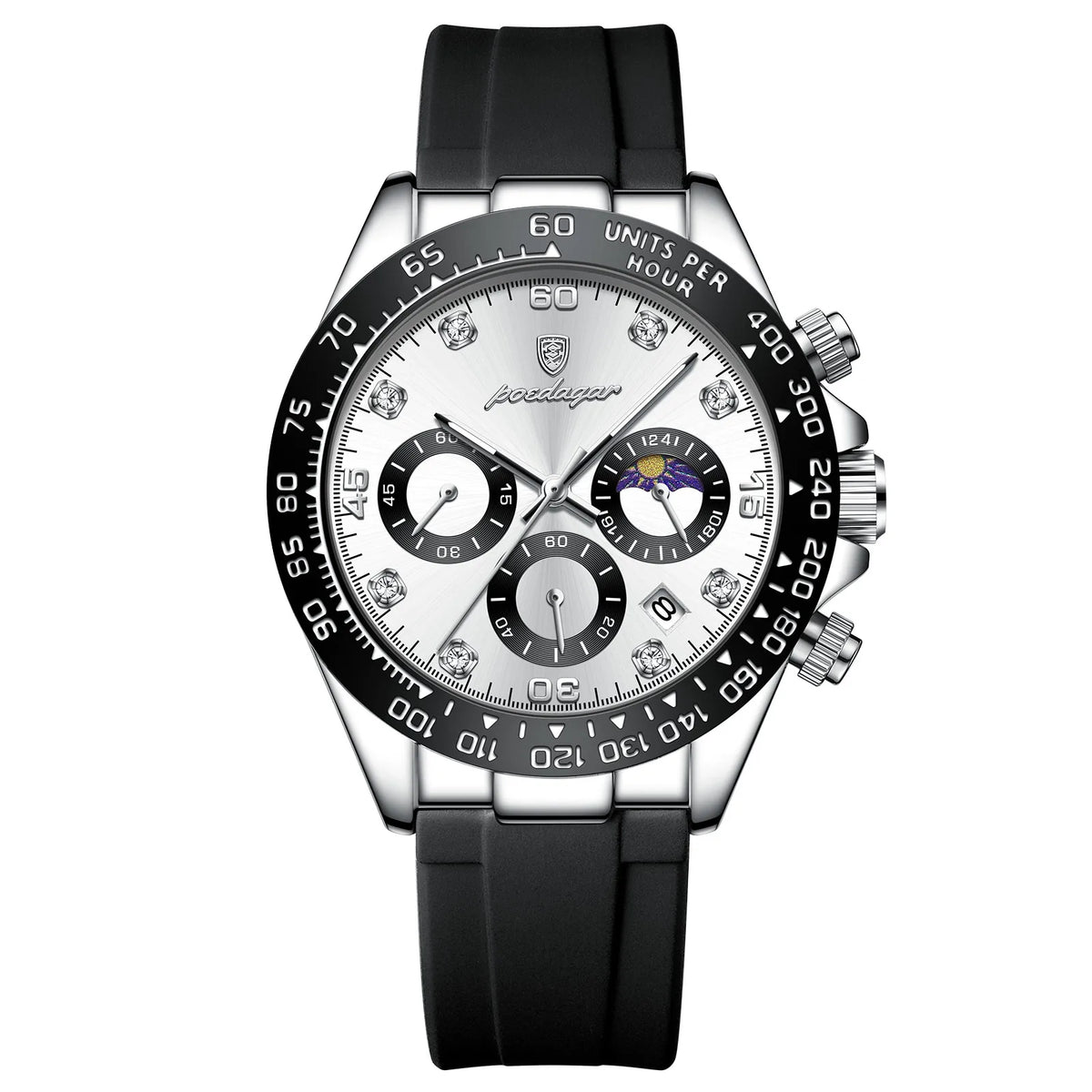 Reloj de pulsera para hombre POEDAGAR de lujo a la moda, cronógrafo, con fecha, cuarzo de alta calidad, resistente al agua, luminoso, estilo militar.