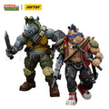 Figura de acción JOYTOY a escala 1/18 de las Tortugas Ninja, versión de reedición de Bebop y Rocksteady, modelo de juguete de anime