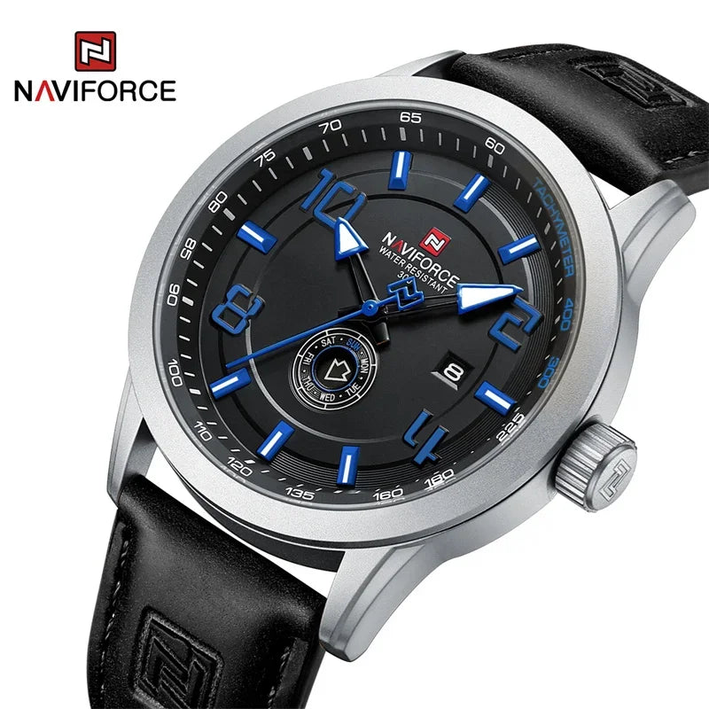 Reloj de pulsera deportivo para hombre marca NAVIFORCE, de lujo, militar, impermeable, de cuarzo, con correa de poliuretano luminosa, 2025