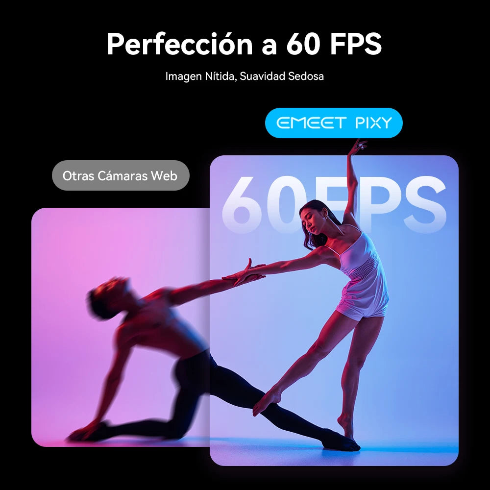 Cámara Web 4K PTZ con Control por Gestos, Enfoque Automático, Seguimiento por IA, Cámara de Video para Streaming EMEET PIXY de Doble Lente con Sensor Sony