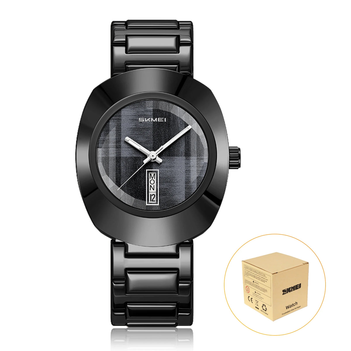 Reloj de cuarzo de moda SKMEI 9410 para hombre, resistente al agua 30M, reloj de pulsera masculino, reloj de negocios sencillo, esfera colorida, visualización de semana y fecha