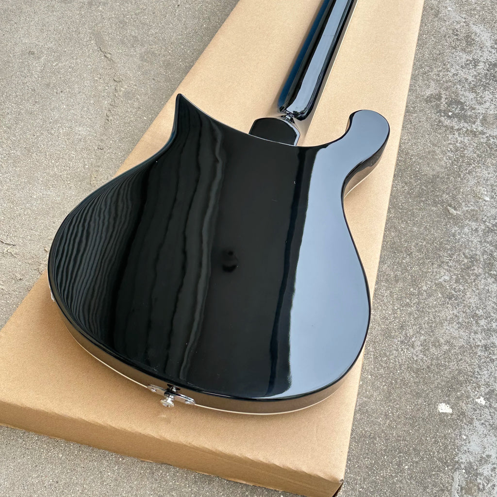 Guitarra eléctrica negra Rickenbacker 620 de alta calidad, guitarra de 6 cuerdas, cordal en forma de R. Envío gratuito.
