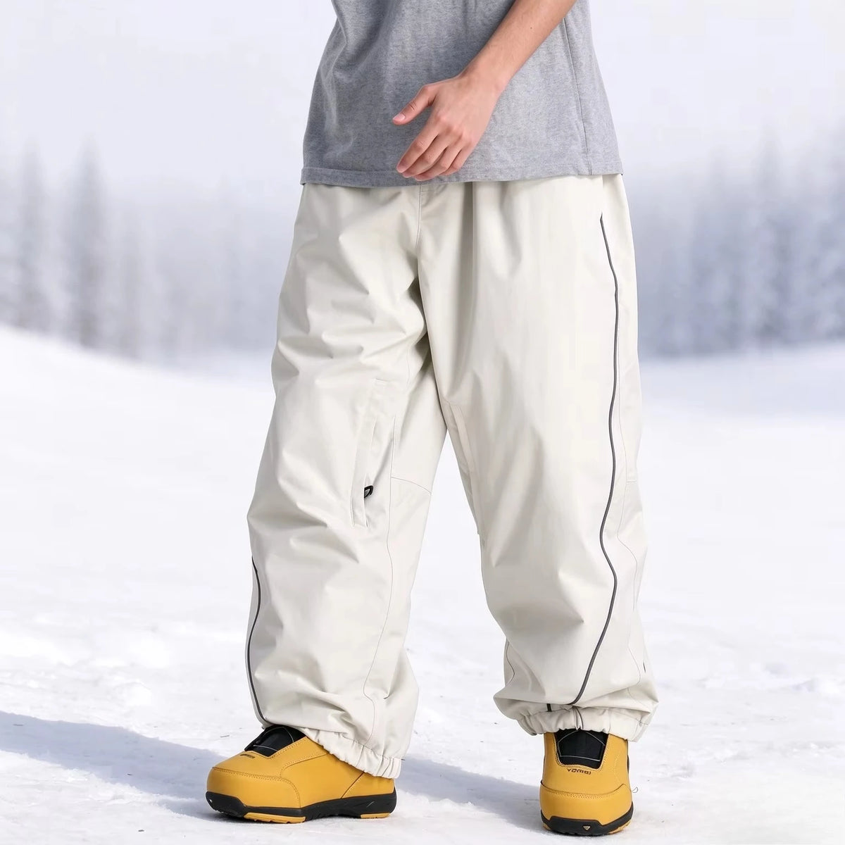 GSOU SNOW Pantalones de esquí para hombre, nuevos, a prueba de viento, holgados, impermeables, para invierno, actividades al aire libre, snowboard, reflectantes, para mujer, adultos, transpirables