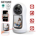Cámara con Wifi 2K, 3MP, pantalla IPS de 2,8 pulgadas, seguimiento humano, Audio bidireccional, PTZ, videollamada, intercomunicador, Monitor inteligente para bebé, Icsee