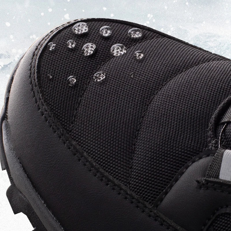 Botas de nieve cálidas para hombre, además de botas de algodón gruesas, zapatos de esquí para exteriores para hombre, zapatos de algodón antideslizantes impermeables, invierno para hombre