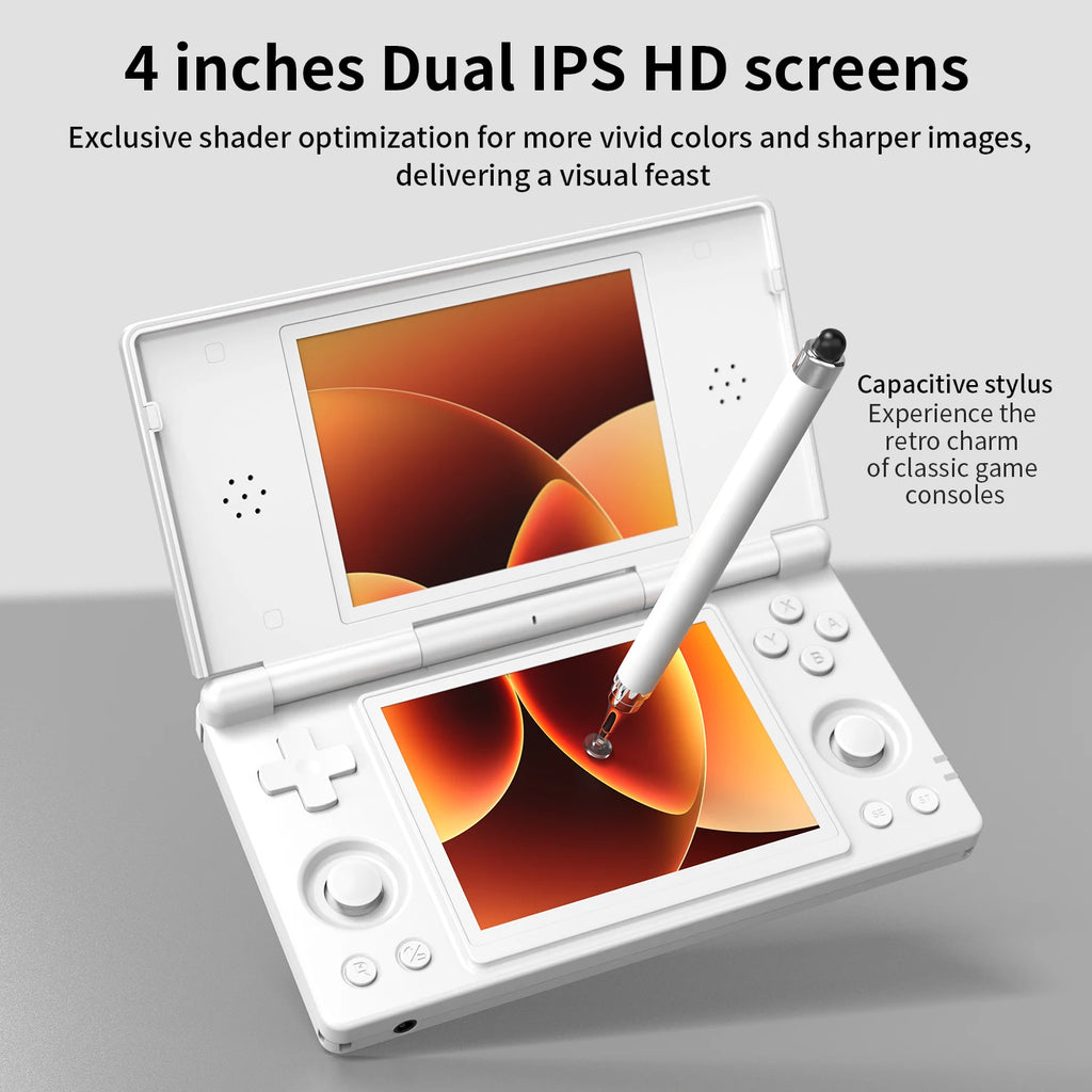 New Anbernic RG DS Handheld Game Console RGDS 4" IPS Dual Multi-touch Screen Android 14 Flip Game Player RGDS For Christmas Gift