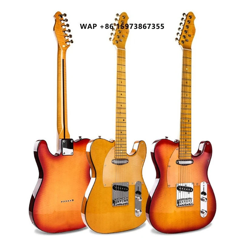 Guitarra Eléctrica Surpass Music ST Lista para el Escenario con Efectos Integrados y Extremos de Trastes Redondeados