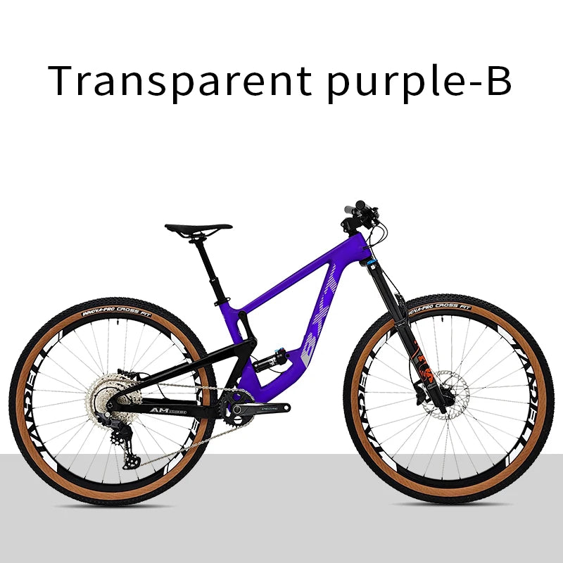 Bicicleta de montaña BXT de doble suspensión, cuadro de fibra de carbono, rodada 29, compatible con horquilla de 160mm de recorrido, eje Boost y tubo de sillín con suspensión