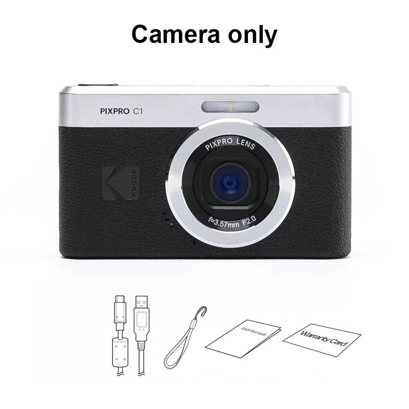 Cámara Digital KODAK PIXPRO C1 Todo en Uno con Sensor de 13MP, Lente de Enfoque Fijo de 26mm y 180 °   Pantalla LCD inclinable (no Kodak PIXPRO FZ55)