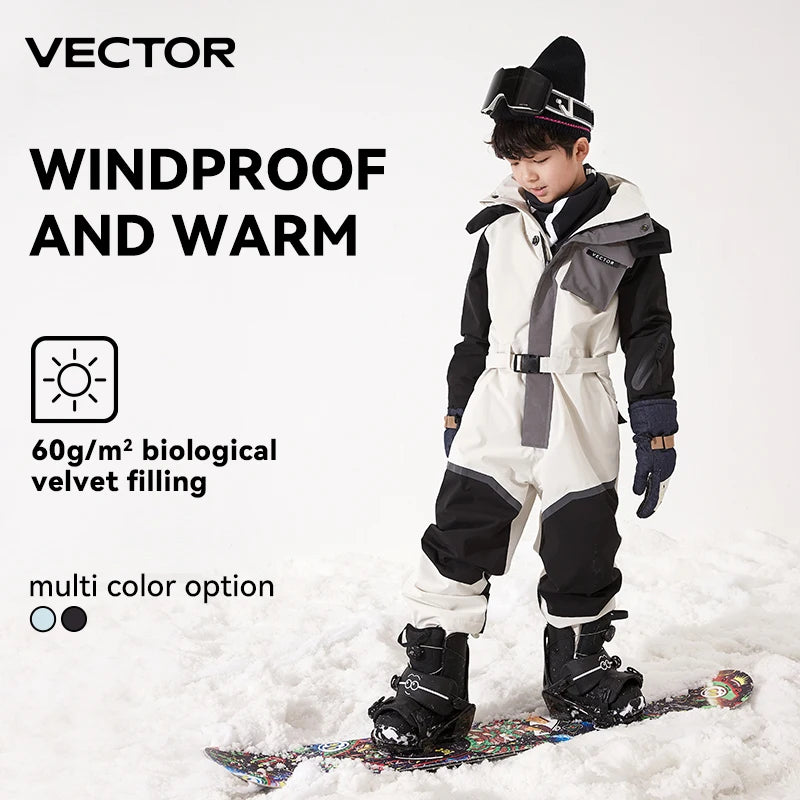 Mono de esquí de una sola pieza para niños, ideal para actividades deportivas al aire libre, chaqueta para practicar snowboard, mono cálido, ropa de invierno impermeable, overol con capucha.