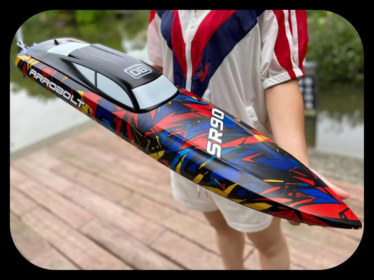 SR65B SR70 SR80 SR90 RTR 35.43" Pulgadas 90CM Lancha Teledirigida de Carreras Atomic Vector, sin Escobillas, Piezas de Aleación, 80 km/h para Adultos