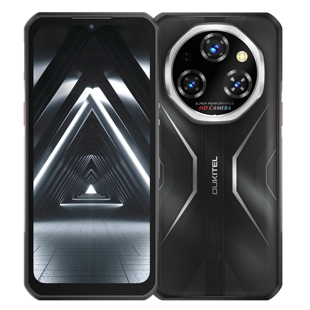 [Enviado desde dentro de Europa] Teléfono Resistente OUKITEL WP55 Pro 5G, Pantalla FHD+ de 6.58 Pulgadas y 120Hz, 48(16+32)GB RAM+512GB ROM, Dimensity 7025 5G, Batería de 11000mAh, Carga Rápida de 33W, Cámara de 108MP+32M