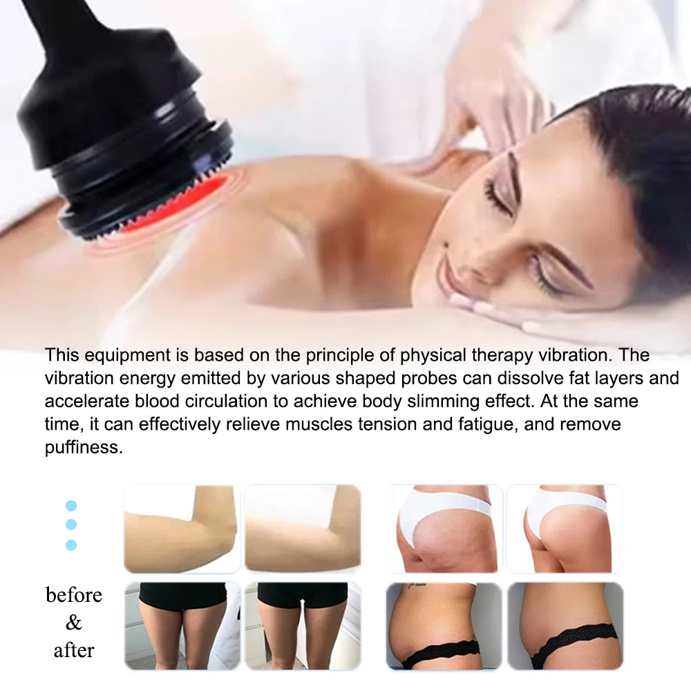 Masajeador vibratorio G5 de alta frecuencia, máquina de adelgazamiento corporal, quemador de grasa, pérdida de peso, eliminación de celulitis con dispositivo vibrador de 5 puntas