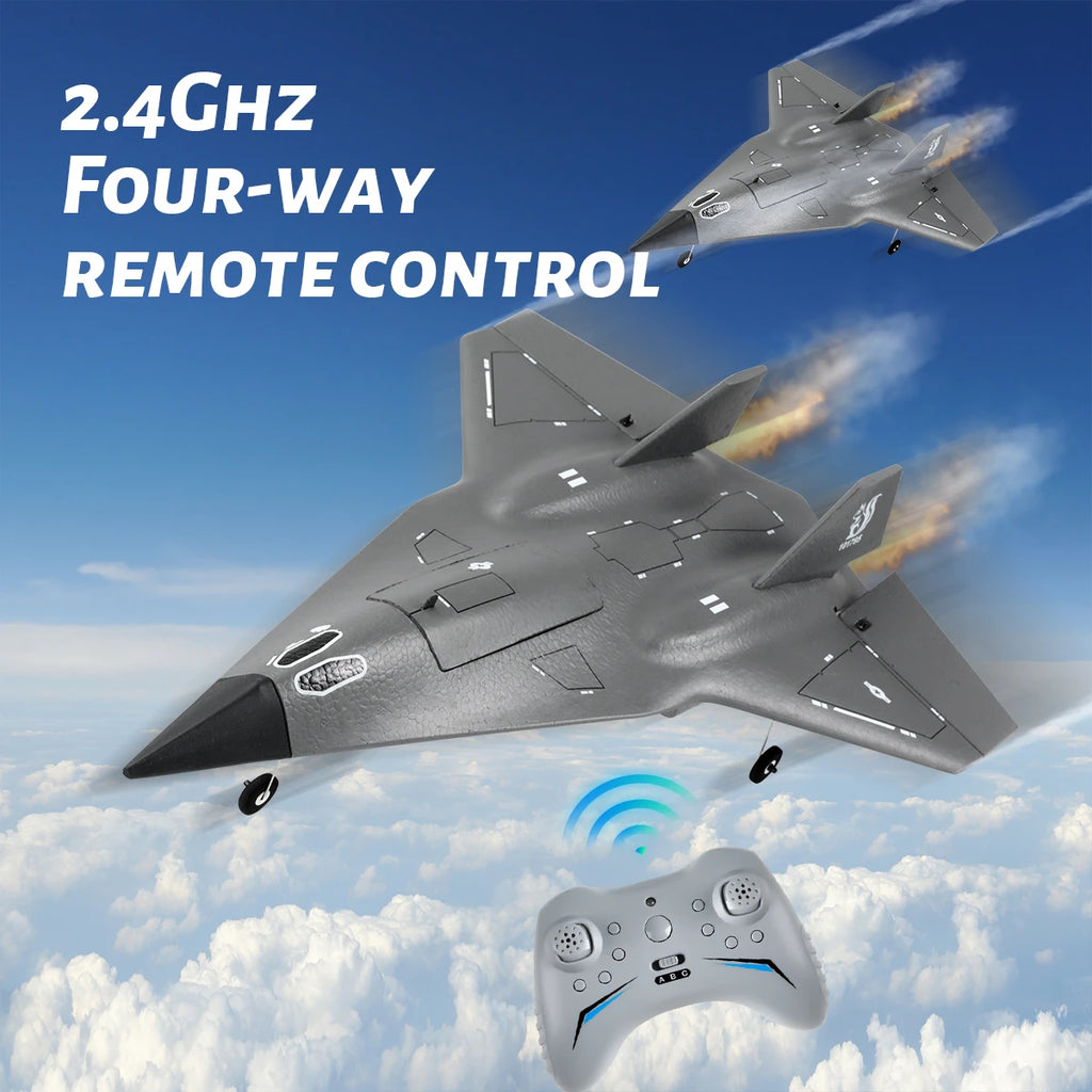 Avión SR72 RC 2,4G 4CH RC Fighter con diseño de culvert oculto FX9672 RC avión motores potentes RTF avión niños Juguetes