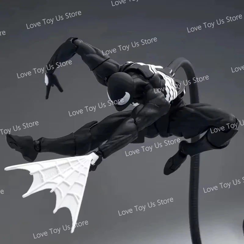 Figuras de araña originales, juguetes de desorden, traje negro, vecino, Symbiote, araña escarlata, Kaine Parker, figuras de acción de araña negra y roja, Juguetes