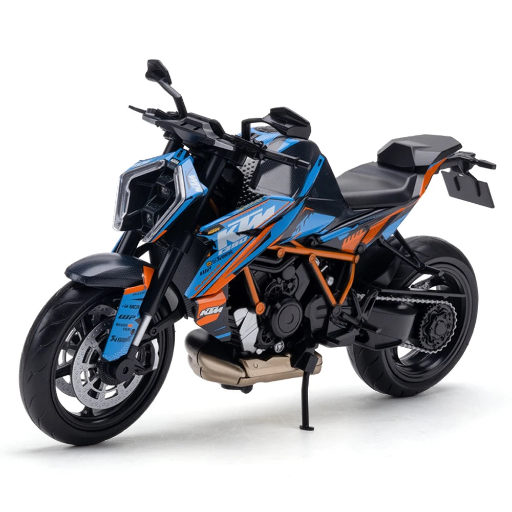 NEW 1/12 KTM RC1390 1390 Motorcycle Model Toy Vehicle Collection Autobike Shork-Absorber Off Road Autocycle Toys Car