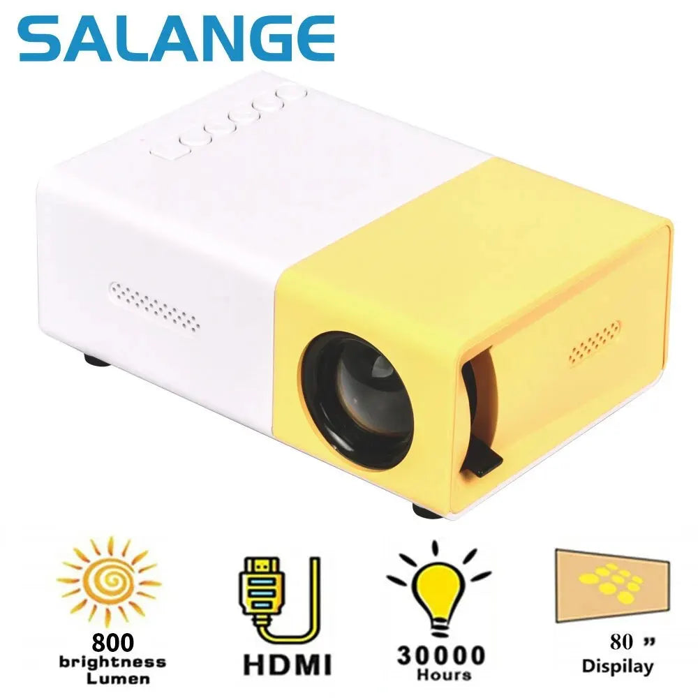 Mini proyector LED YG300, versión mejorada, 1000 lúmenes, 320x240P, compatible con HDMI, Audio USB, reproductor multimedia para el hogar