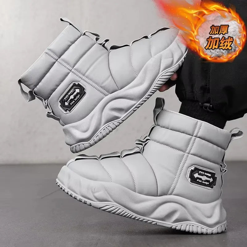 2025 Botas de invierno para hombre, extremadamente frías, menos 40 grados, zapatos de algodón cálidos y gruesos de terciopelo de alta calidad, Botas de esquí al aire libre