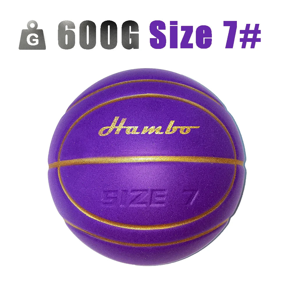 Nuevo Balón de Baloncesto Silencioso 600G-Talla 7 para Hombre, 450G-Talla 6 para Mujer/Adolescente, Balón de Espuma sin Aire para Driblar Silenciosamente en Interiores, SilentTrain