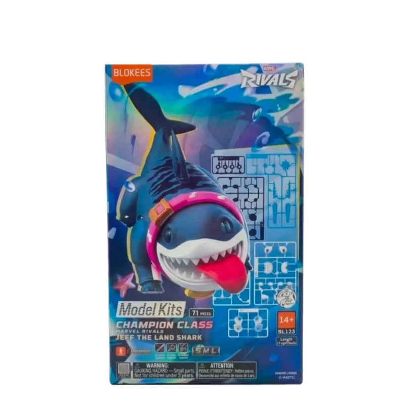 Nuevas figuras de acción Blokees Marvel Rivals Series Champion Class Invisible Woman y Jeff Landbound Shark, modelo articulado ensamblado, regalo