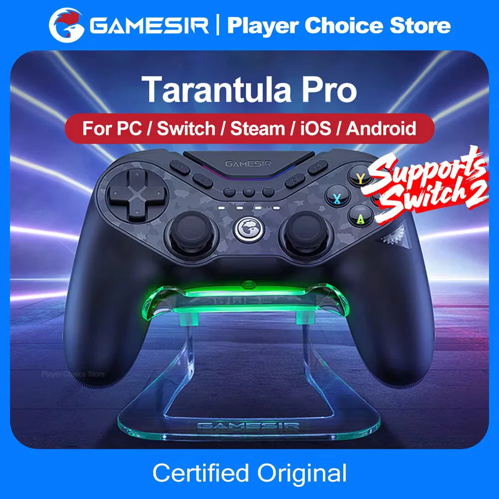 Control GameSir Tarantula Pro para PC, Nintendo Switch 2, Android, iOS, con Joysticks TMR Hall, NFC, Giroscopio de 6 Ejes