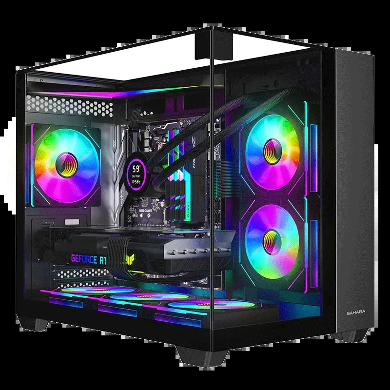 PC de Juegos Preconstruido con Ryzen 7 5700X, NVIDIA RTX 4060, 32GB de RAM DDR4, SSD NVMe M.2 de 1TB, WIFI, para Juegos, Diseño y Oficina