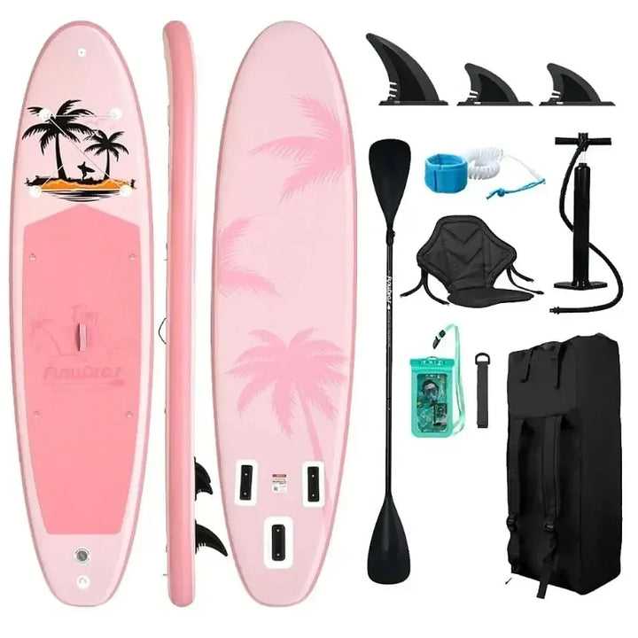 FunWater SUPFW37B Tabla de Paddle Surf Inflable 335x84x15cm Estable Antideslizante 150kg Capacidad para Lago, Mar, Piscina con Inflador, Mochila, Remo, Correa y Aletas EU
