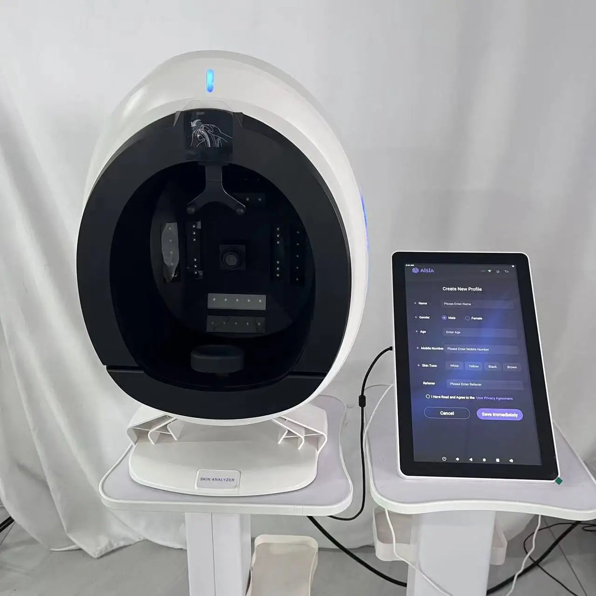 Máquina Analizadora de Piel Facial Q1, Analizador de Piel 3D, Máquina Facial, Escáner de Análisis de Piel con IA, Almacenamiento en la Nube, Recomendación de Productos
