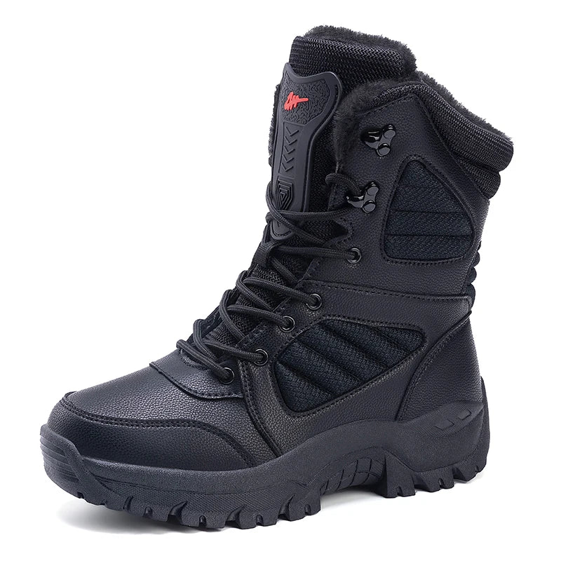 Botas de invierno para hombre, botines impermeables de alta calidad, gruesas, cálidas, de gran tamaño, para nieve, senderismo, zapatos de algodón para exteriores, zapatillas de deporte