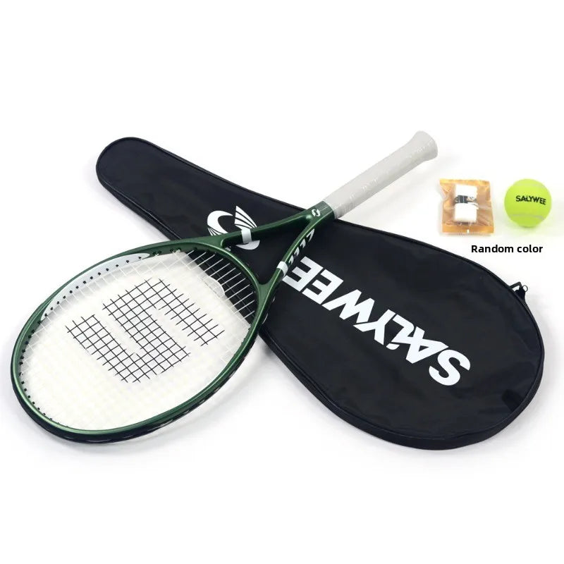 Raquetas de tenis de fibra de carbono, raquetas de tenis profesionales para competición, raqueta de entrenamiento resistente y duradera, equipo deportivo portátil
