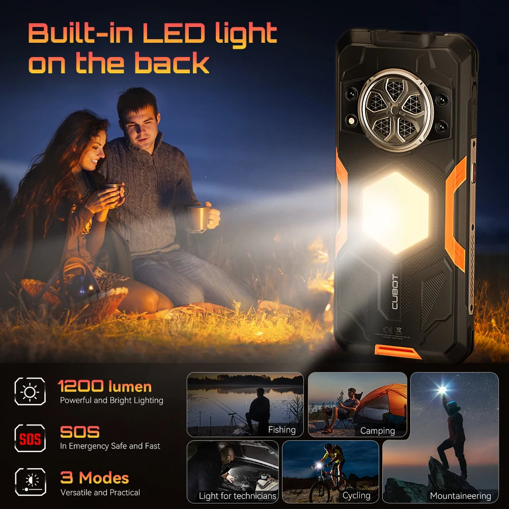 Cubot Смартфон King Kong Power 5, Android 15 6.88" 120Hz Screen, 15300mAh Battery, 16GB RAM (6+10) 128GB ROM,MTK G100 5W Speaker