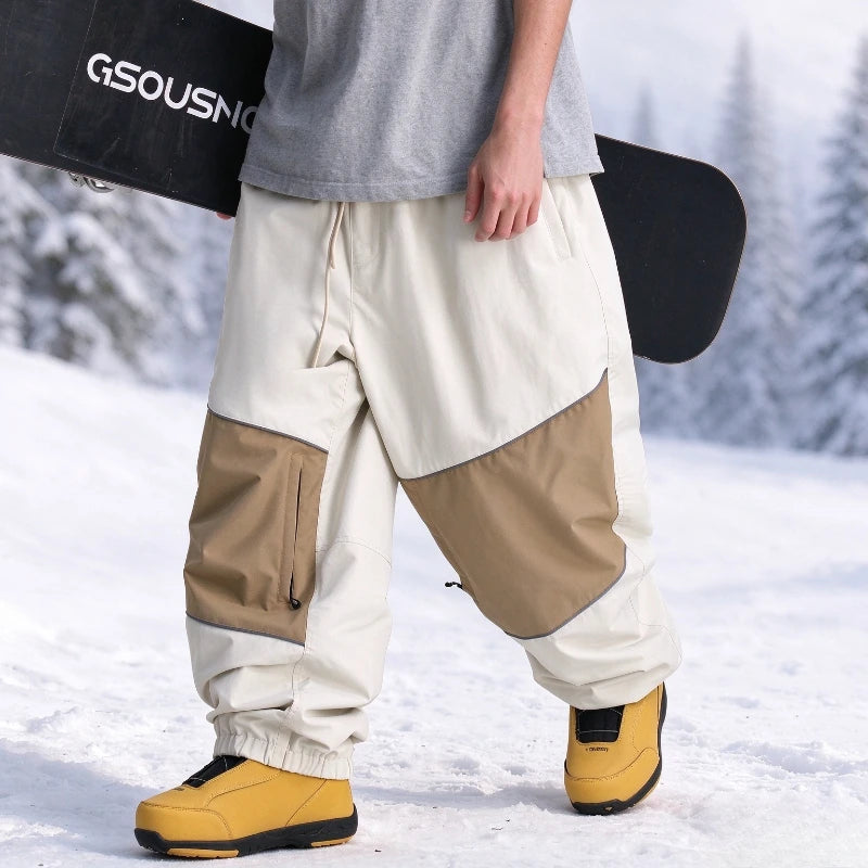 Pantalones de esquí nuevos 2026 para mujer y hombre, de invierno, cortavientos, impermeables, transpirables, holgados, lisos, deportivos, cálidos, para snowboard, ropa de exterior