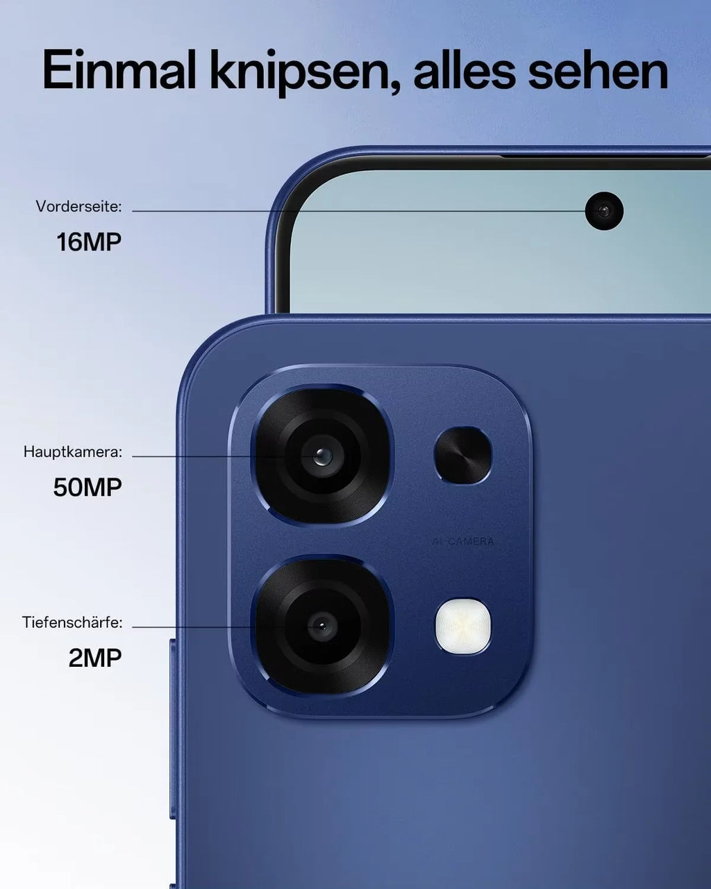 Smartphone - OPPO A6 Pro 5G, 8GB+256GB, versión UE, 6500mAh 80W, MTk Dimensity 6300, pantalla AMOLED ultrabrillante de 120Hz, cámara principal con IA de 50MP IP69
