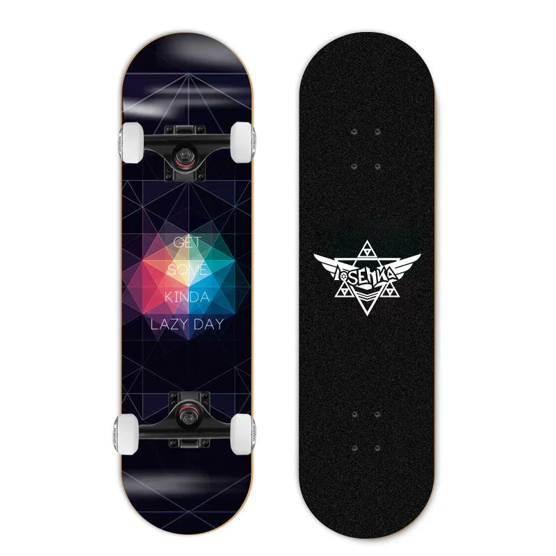Patineta de Doble Kick para Principiantes, 7 Capas de Madera de Arce, Cuatro Ruedas, Cruiser Urbano, Tabla Completa para Adultos, Hombres, Mujeres y Adolescentes