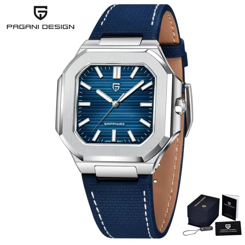 2026 Nuevo Reloj de Cuarzo para Hombre PAGANI DESIGN de Primera Marca, Reloj de Negocios de Lujo con Cristal de Zafiro con Revestimiento AR, Reloj Luminoso con Movimiento Japonés VH31
