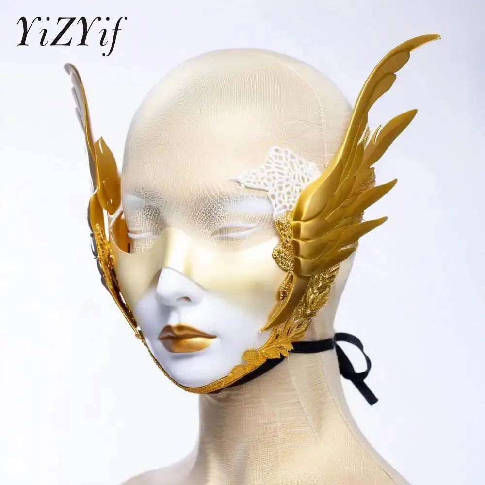 Máscara de cosplay de Halloween Máscaras de mascarada de media cara de resina Máscara de fiesta veneciana para Halloween Carnaval Máscara personalizada Bola de maquillaje