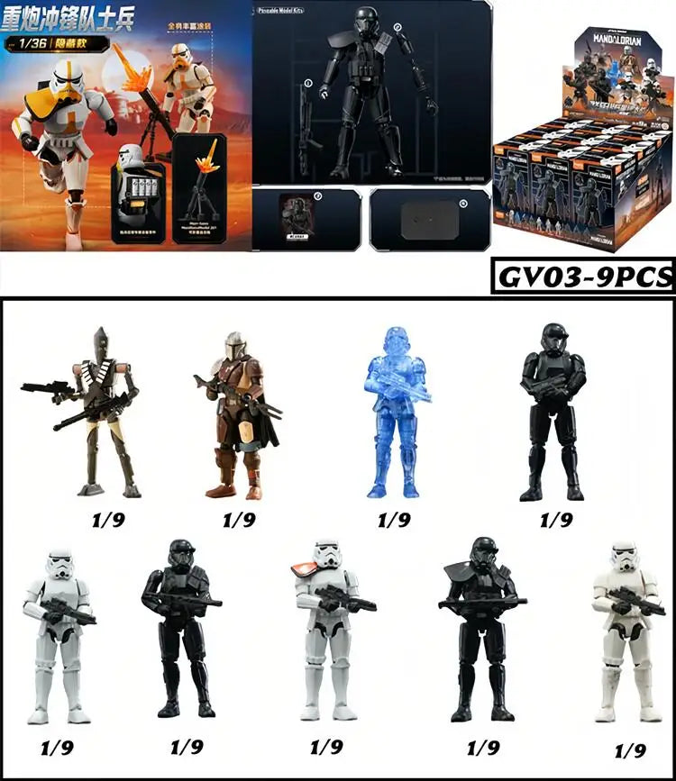 Blokees STAR WARS Anakin Darth Vader Obi-Wan Kenobi Din Djarin Grogu Figura de Acción Decorativa Juguete Coleccionable Regalo