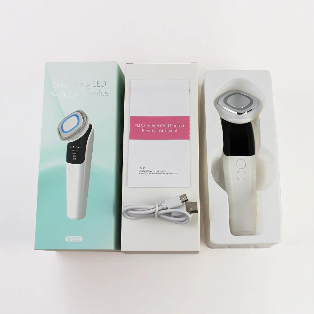 Masajeador Facial EMS, Dispositivo de Belleza, Máquina de Lifting Facial, Microcorriente, Instrumento Reafirmante y Tensor de Piel para Ojos, Herramienta de Cuidado de la Piel con Vibración