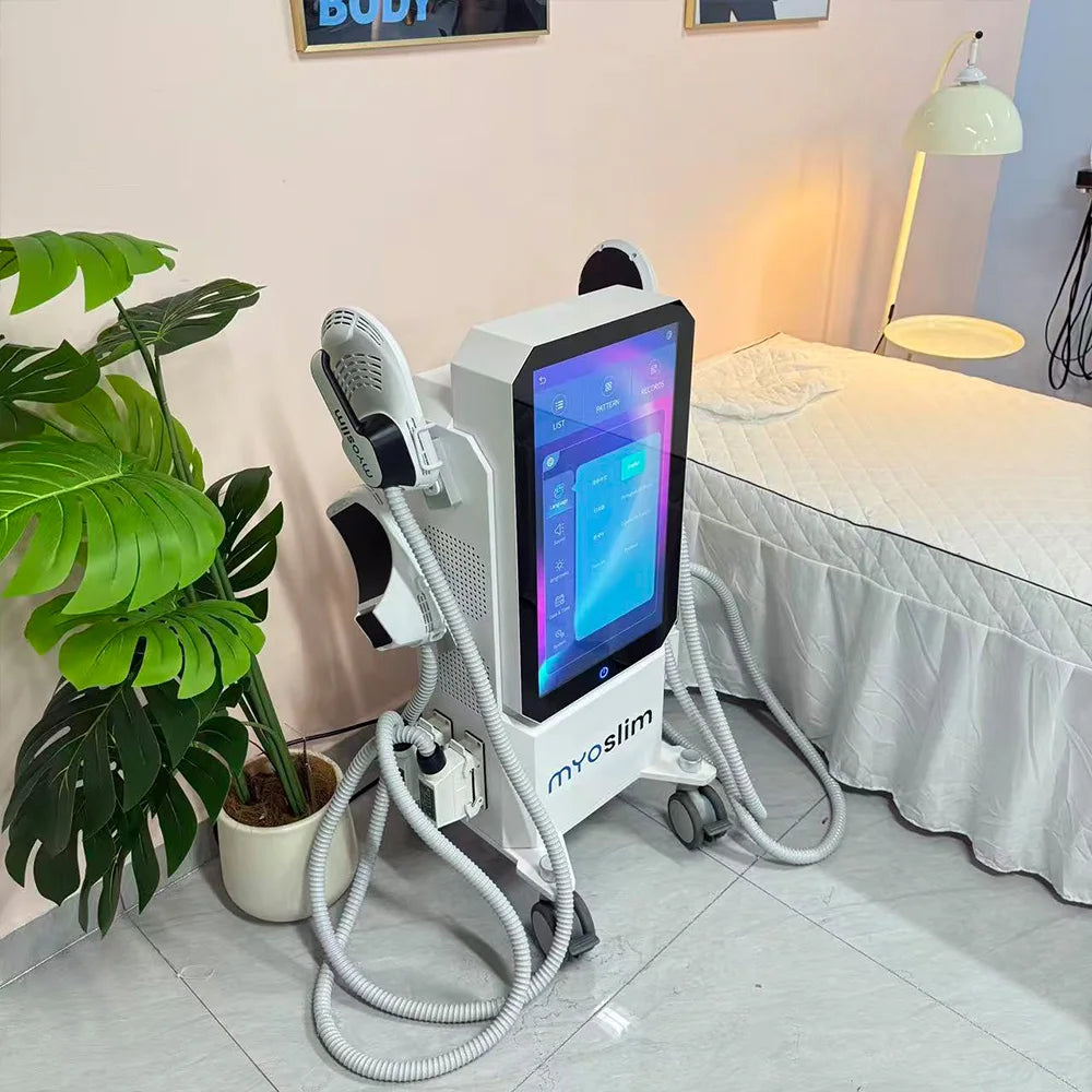 Máquina Profesional de Estimulación Muscular Myoslim EMS Neo Body Sculpt EMS Zero Ultra Pro 6500W con 4 Manijas RF Hi-EMT para Adelgazar