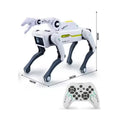 Perro robot a control remoto con clip de saludo, inteligencia artificial (IA), sistema dual, programación por aplicación y juguete robot de acrobacias