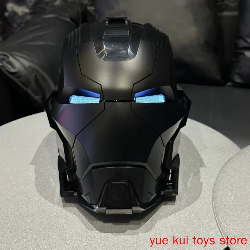 Casco de Iron Man Mk17 Mk5 Recién Mejorado, Control de Voz en Inglés por Jarvis, Apertura y Cierre, Adorno Coleccionable Rosa, Regalo de Cumpleaños