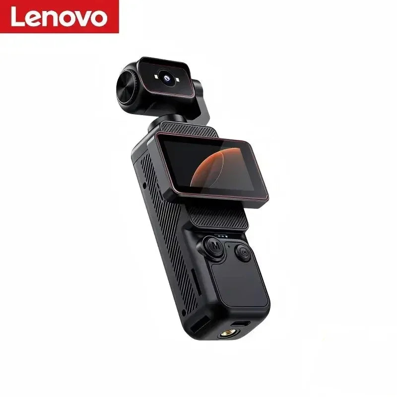Nueva Cámara de Acción de Bolsillo Lenovo 8K HD con Lente Giratoria y Estabilización de Imagen en Pantalla, Grabación de Fotos y Vídeos, Transferencia Wi-Fi al Teléfono