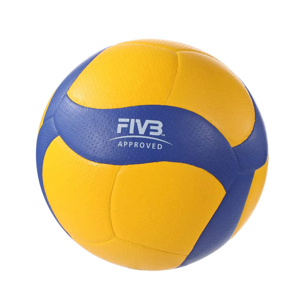 Balón de Voleibol V200W V300W V330W Azul Amarillo Talla 5 de PU de Alta Gama con Pegamento Caliente para Adolescentes y Adultos