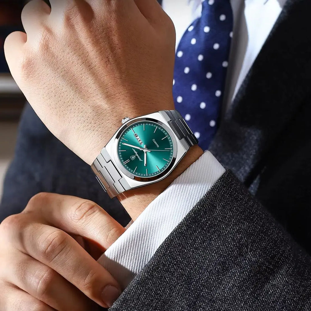 Reloj de pulsera de cuarzo para hombre POEDAGAR, moda de lujo, casual, luminoso, resistente al agua, de acero inoxidable, con indicador de fecha y día