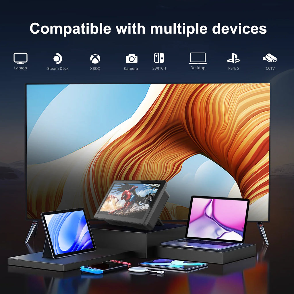 Monitor táctil Unew Premium de 8 pulgadas, 1280x800, 16:10, pantalla ancha HDMI para proyectos de bricolaje y pantalla táctil, ventiladores y altavoces integrados
