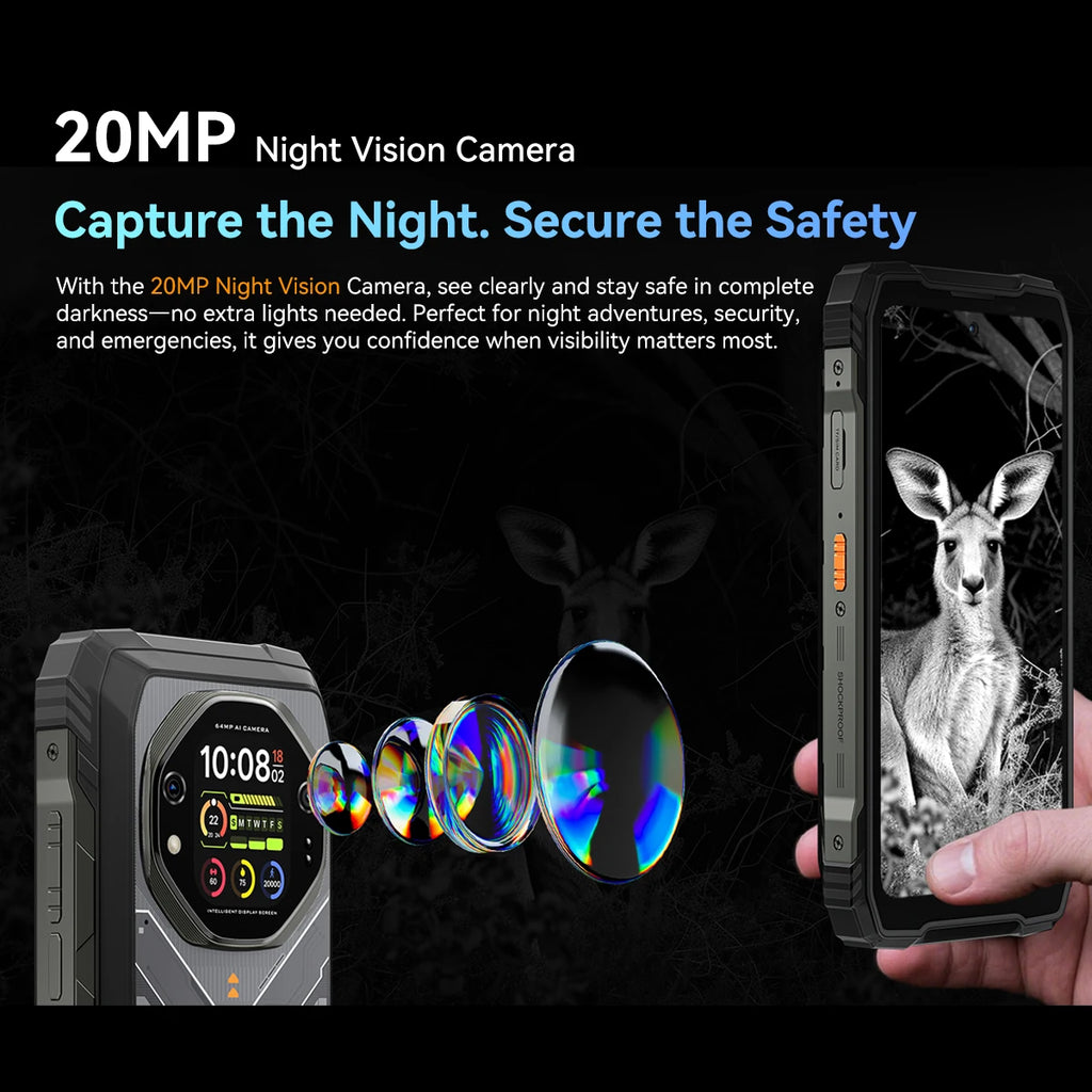 Blackview OSCAL TANK 1 5G Rugged Smartphone,20000mAh/55W, 6,78" FHD+ 120Hz Display, MTK7050,Android Camera,IP68/IP69K/GPS/NFC