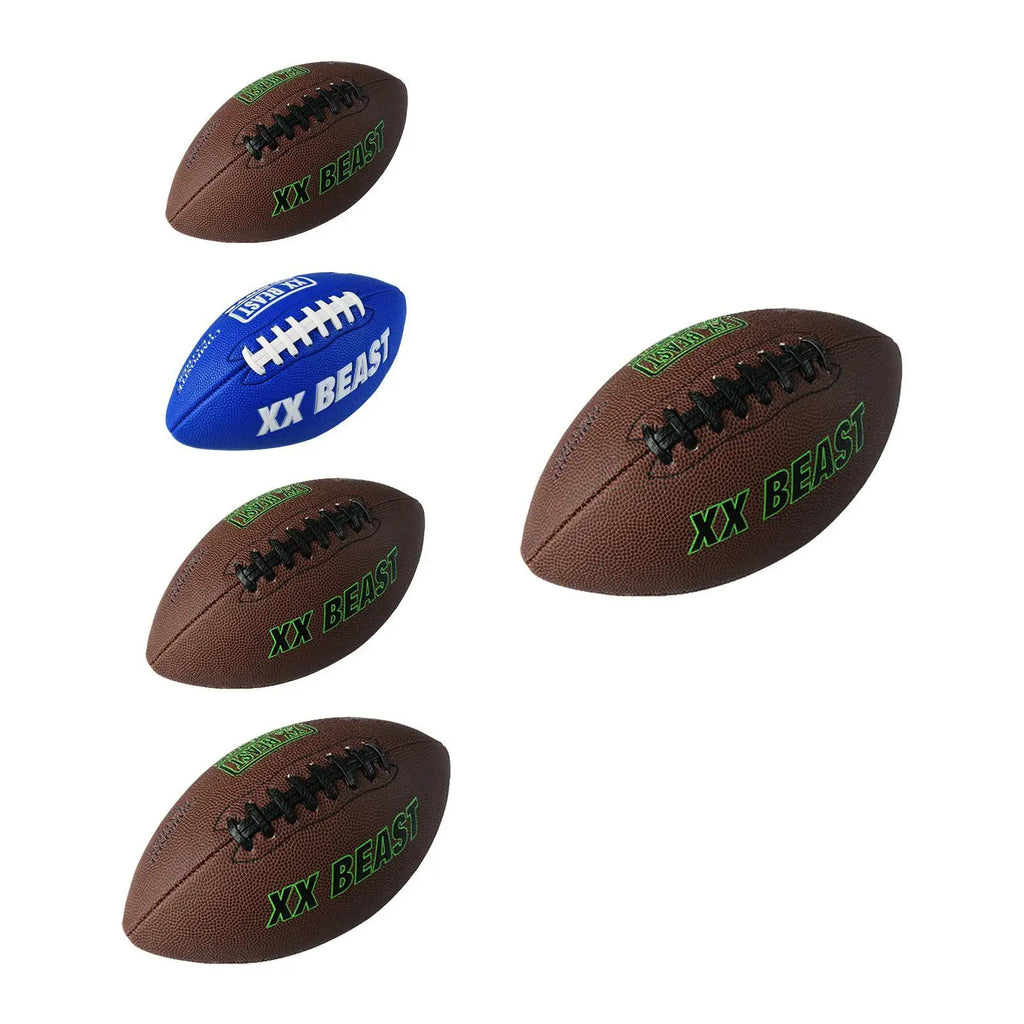 Balón de rugby resistente al desgaste, antideslizante, para competición recreativa, balón de fútbol americano para práctica en equipo durante el aniversario